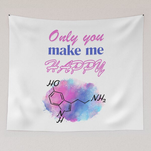 Item preview, Serotonin, medical symbols for psychiatrists, students of medicine and healthcare workers, vibrant watercolor designed and sold by Drawmecute.