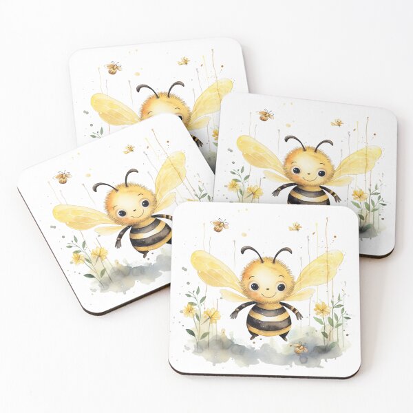 Item preview, Cute Bee Watercolor designed and sold by BLUEFOX05.