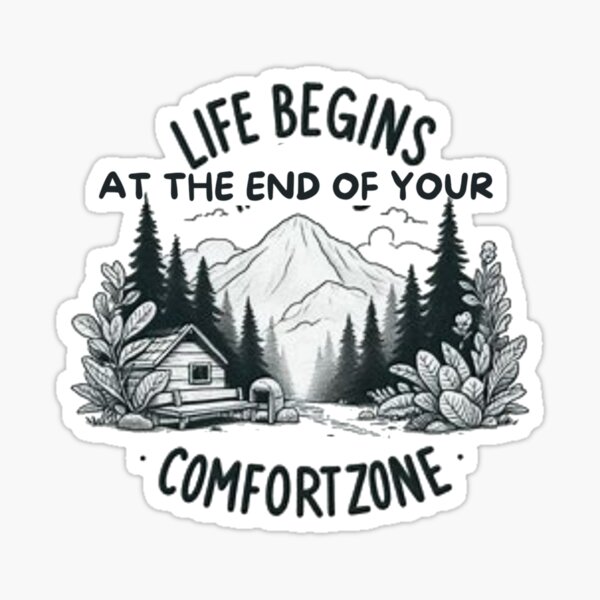 Growth Happens Outside Your Comfort Zone Metal Print for Sale by  bexjustbex