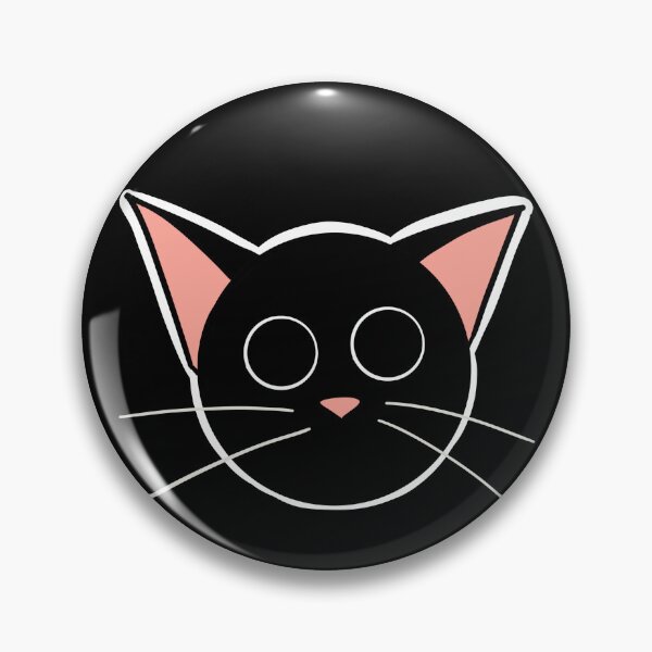Item preview, Curious black cat face designed and sold by hellenjellen.
