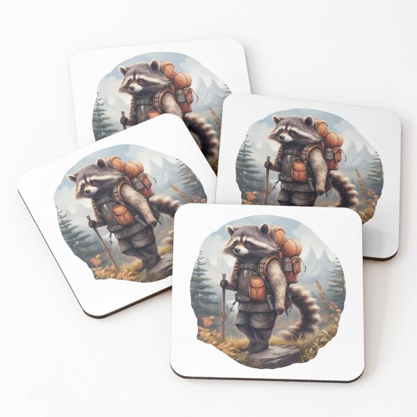 Item preview, Raccoon Mountain lover wanderer with backpack designed and sold by Anbe_design.