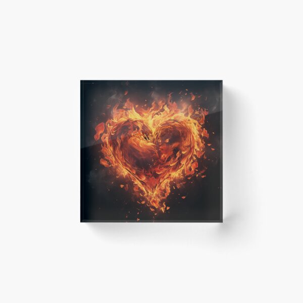 Item preview, Burning Heart In Flames designed and sold by sheprint.