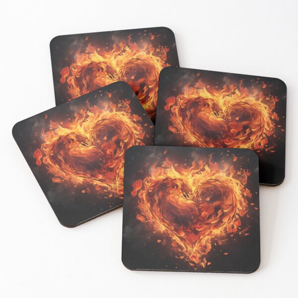 Item preview, Burning Heart In Flames designed and sold by sheprint.