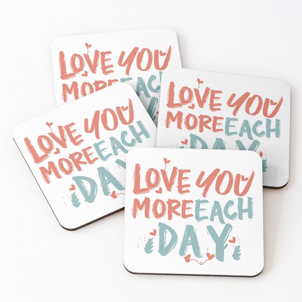 Item preview, Love You More Each Day Collection: Typographic Expressions of Ever-Growing Love for Anniversaries, Milestones, or Daily Affection designed and sold by HahaHandlesHub.