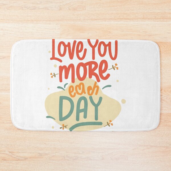 Item preview, Love You More Each Day Collection: Elegant Typography Expressing Growing Affection for Ever-Expanding Love designed and sold by HahaHandlesHub.