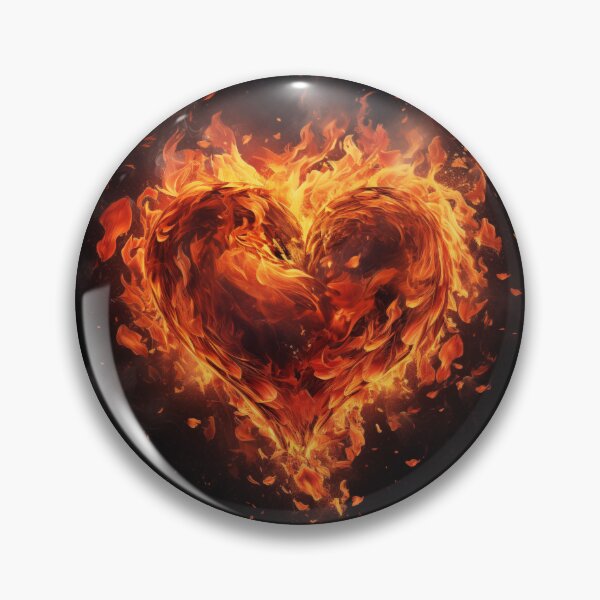Item preview, Burning Heart In Flames designed and sold by sheprint.