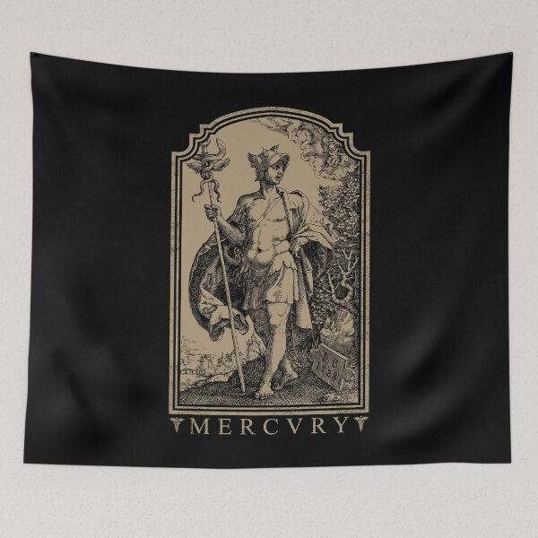 Aperçu de l'œuvre Mercure, dieu romain des messages, des voyageurs, du commerce et des échanges, mythologie romaine créée et vendue par Proverbial Wisdom Design.
