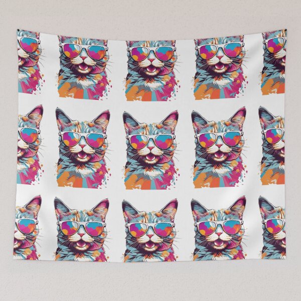 Item preview, Happy Cat Collection: Vector Style with Sunglasses designed and sold by QualitystreetES.
