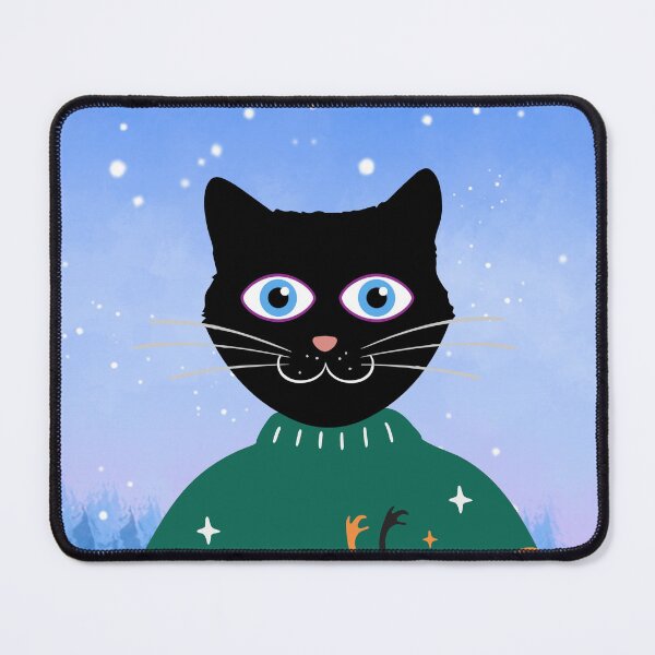 Item preview, Black cat in snow designed and sold by GasconyPassion.