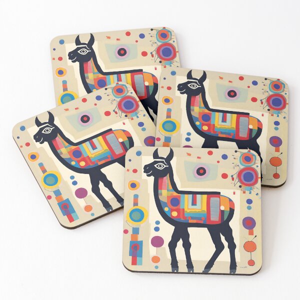 Item preview, Colorful Abstract Llama designed and sold by LittleGoblinPrs.