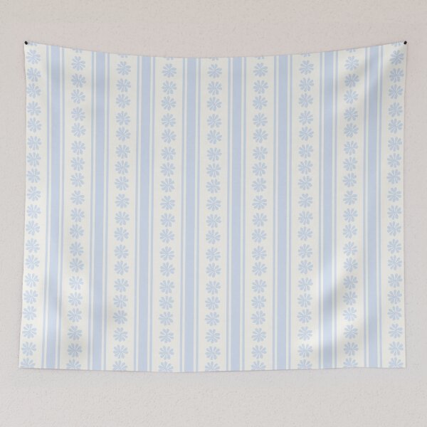 Item preview, Copy of VINTAGE CLASSIC SCANDINAVIAN STYLE BOHO STRIPES LIGHT BABY BLUE designed and sold by blomastudios.