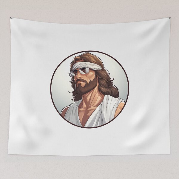 Item preview, Cool jesus wearing sun glasses designed and sold by Snow-Woods.
