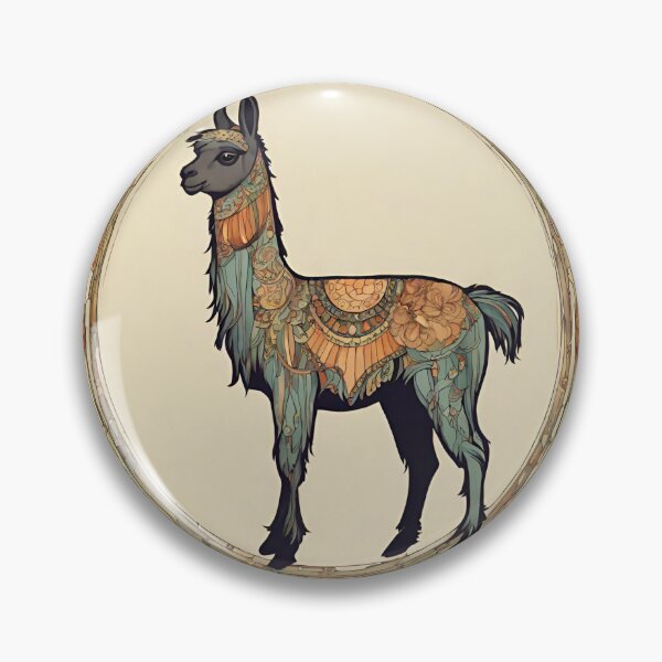 Item preview, Art Nouveau Llama designed and sold by LittleGoblinPrs.