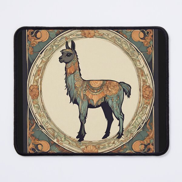 Item preview, Art Nouveau Llama designed and sold by LittleGoblinPrs.