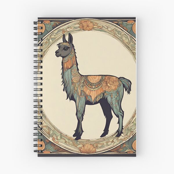 Item preview, Art Nouveau Llama designed and sold by LittleGoblinPrs.