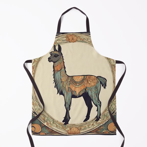 Item preview, Art Nouveau Llama designed and sold by LittleGoblinPrs.