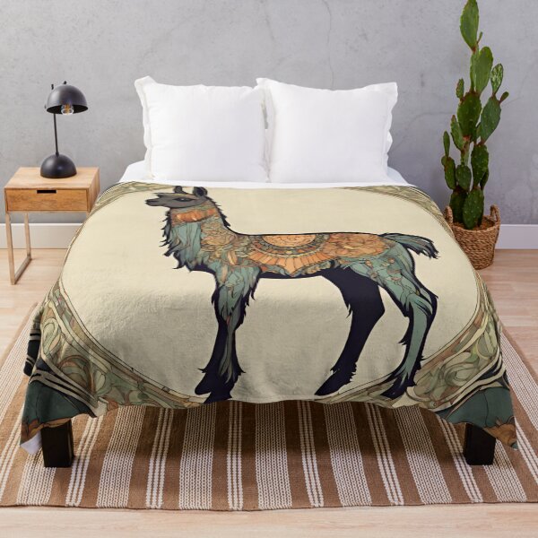 Item preview, Art Nouveau Llama designed and sold by LittleGoblinPrs.
