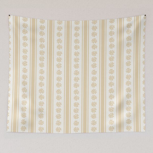 Item preview, VINTAGE CLASSIC SCANDINAVIAN STYLE BOHO STRIPES NEUTRAL BEIGE designed and sold by blomastudios.