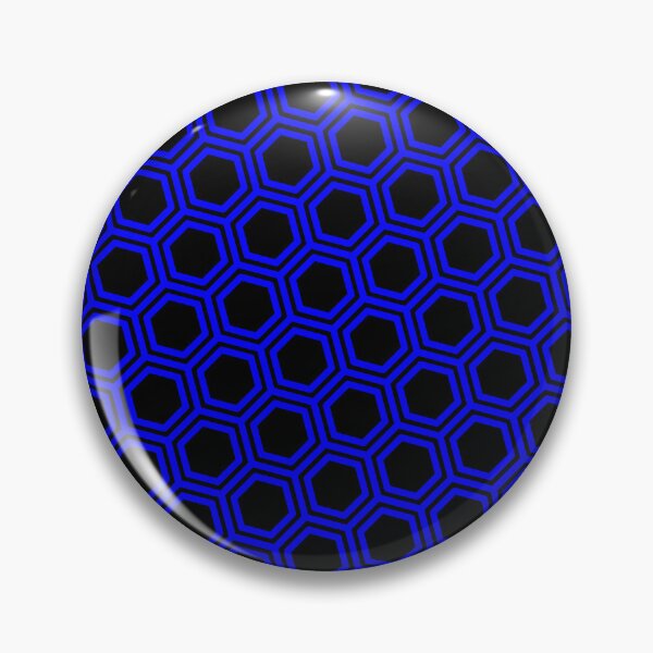 Item preview, Pattern hexagon blue on black background designed and sold by Heraldry design.