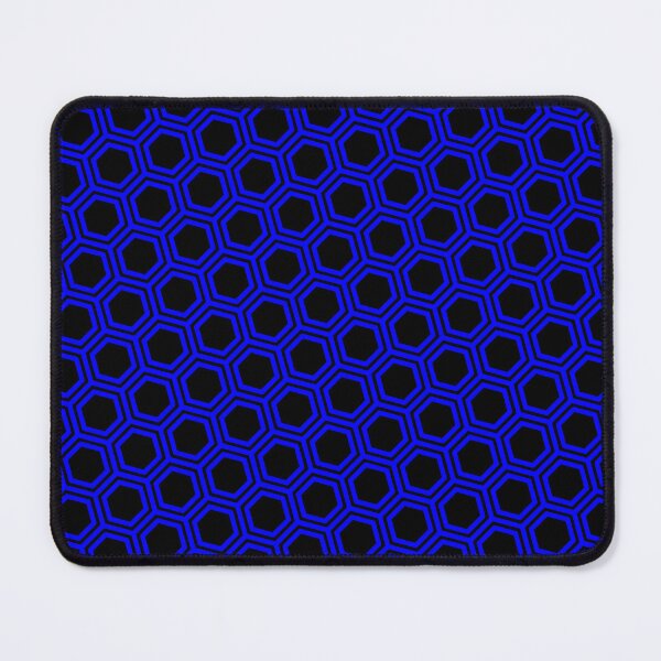 Item preview, Pattern hexagon blue on black background designed and sold by Heraldry design.