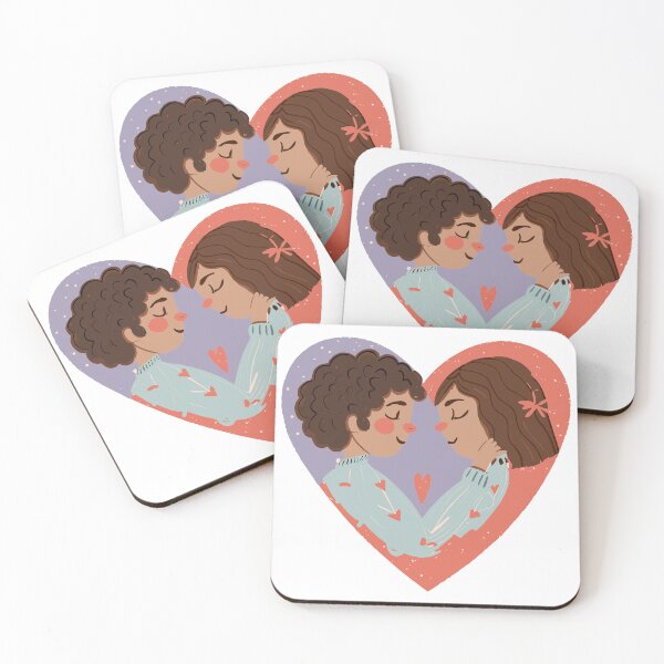 Item preview, Heartfelt Connection: Cute Boy and Girl Illustration, Romantic Gift Ideas, Love Symbol, Valentine's Day Decor designed and sold by HahaHandlesHub.