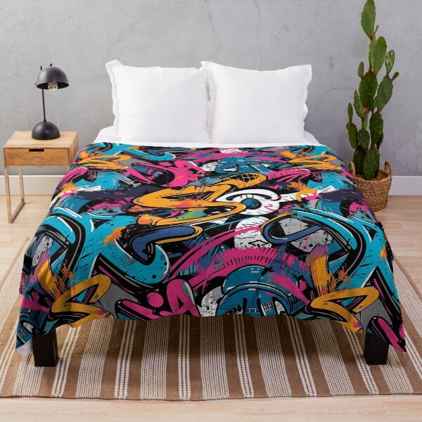Item preview, Street Art Splash - Vibrant Urban Graffiti Pattern designed and sold by Sir Meow Meow.