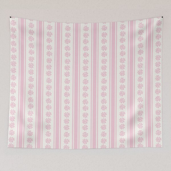Item preview, VINTAGE CLASSIC SCANDINAVIAN STYLE BOHO STRIPES PASTEL PINK designed and sold by blomastudios.