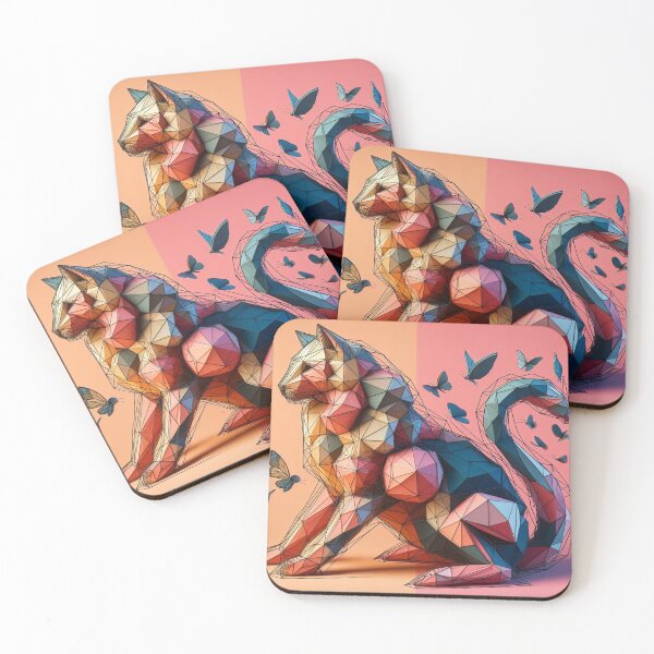 Item preview, Feline Symphony: 3D Geometry in Feline Elegance designed and sold by NovaFus.
