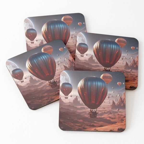 Item preview, Hot Air Balloons Flying On A Different Planet designed and sold by MoriFantasy.