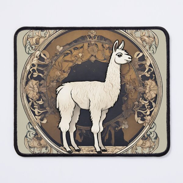 Item preview, Art Nouveau Llama 3 designed and sold by LittleGoblinPrs.