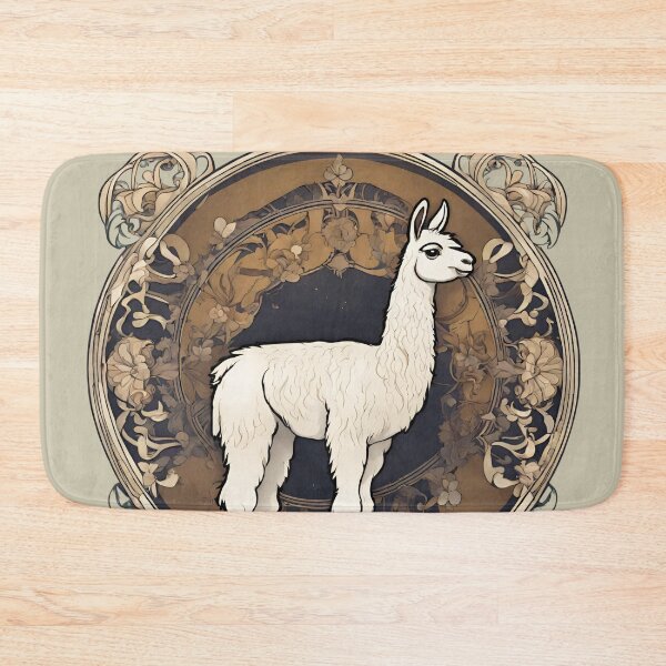 Item preview, Art Nouveau Llama 3 designed and sold by LittleGoblinPrs.