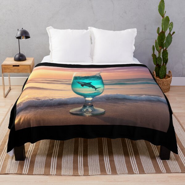 Item preview, Ocean in a Glass: A Surreal Sunset Seascape designed and sold by DotsAndDesigns.
