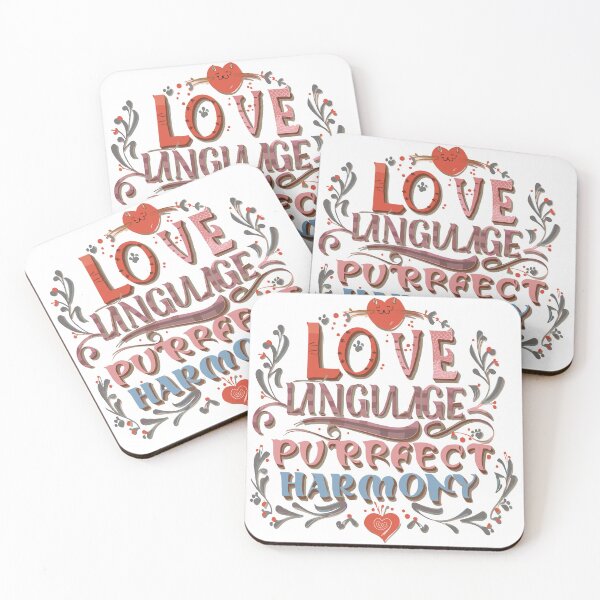 Item preview, Love Language: Purrfect Harmony Cat Heart Design, Playful Font, Whimsical Decor designed and sold by HahaHandlesHub.