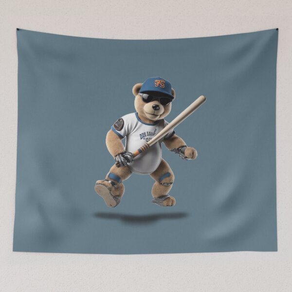 Item preview, The Cool Bear with a Baseball Bat designed and sold by ALITTLETOWN.
