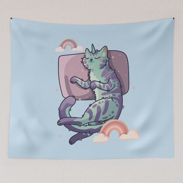 Item preview, Sleeping Unikitty - Kawaii Cat Design  designed and sold by FelineEmporium.