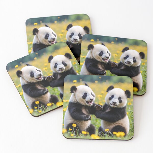 Item preview, Two pandas in a meadow designed and sold by Proren.