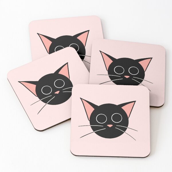 Item preview, Curious black cat face designed and sold by hellenjellen.