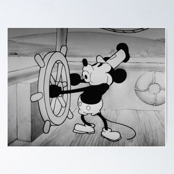 Item preview, Steamboat Willie - Iconic Whistling Scene Cartoon designed and sold by Fantasy Masterpiece.