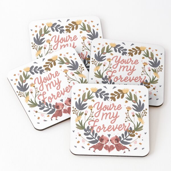 Item preview, You're My Forever: Romantic Floral Heart Wreath Couple Gift Ideas designed and sold by HahaHandlesHub.
