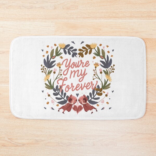 Item preview, You're My Forever: Romantic Floral Heart Wreath Couple Gift Ideas designed and sold by HahaHandlesHub.