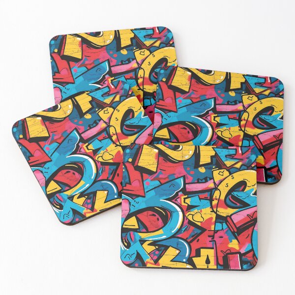 Item preview, Concrete Rhythms - Bold Graffiti Explosions Pattern designed and sold by Sir Meow Meow.