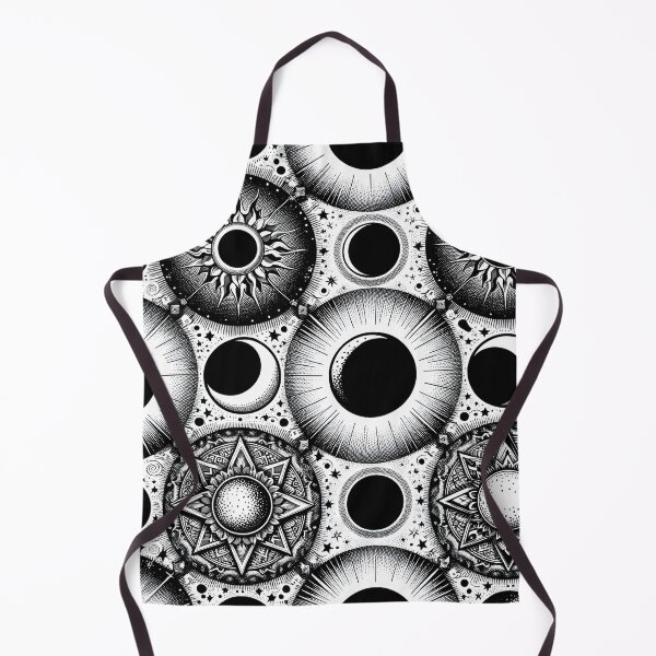 Item preview, Circular Black and White Cosmic Eclipse Pattern designed and sold by nagol10h.