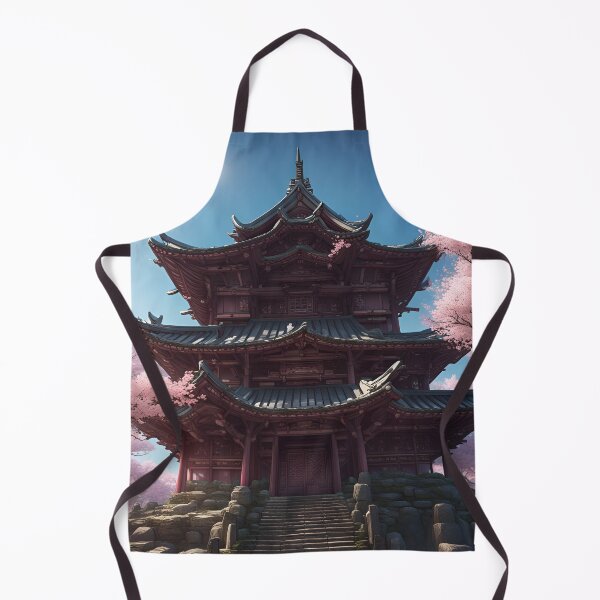 Item preview, A Japanese Shrine Surrounded By Cherry Blossoms designed and sold by MoriFantasy.