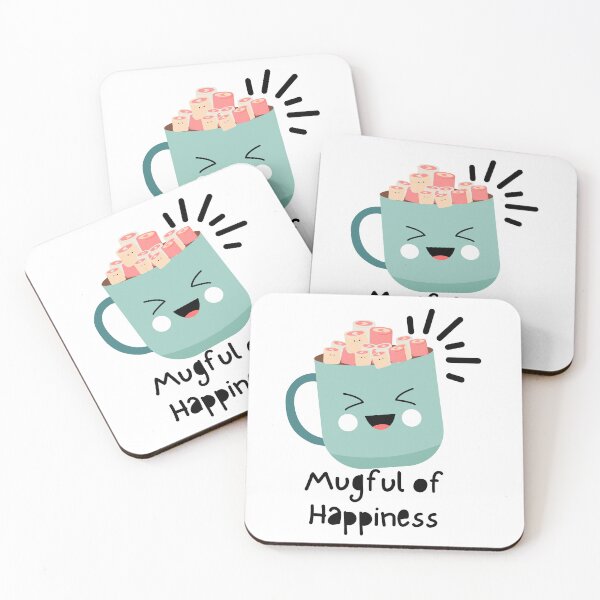 Item preview, Mugful of happiness Cute green mug with marshmallow design  designed and sold by TheChibuGroup.