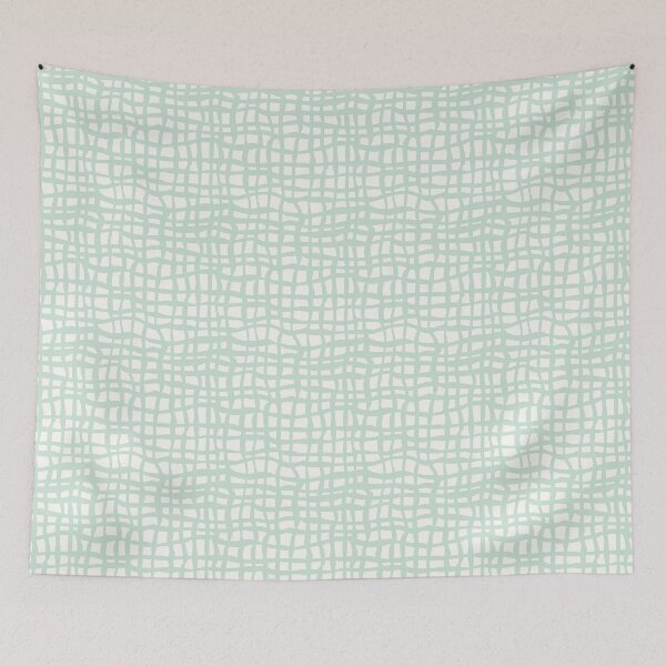 Item preview, HAND DRAWN MINIMAL STRIPES PASTEL GREEN MINT designed and sold by blomastudios.