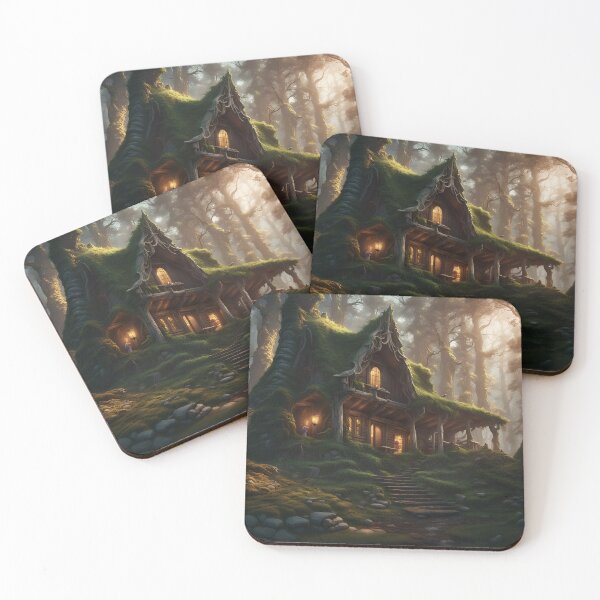 Item preview, A Lighted Cabin In The Woods designed and sold by MoriFantasy.