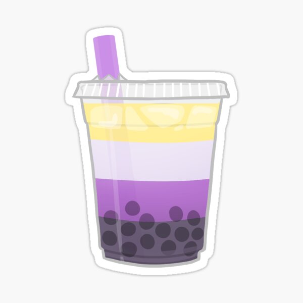 Pride Boba Tea - Nonbinary Sticker
