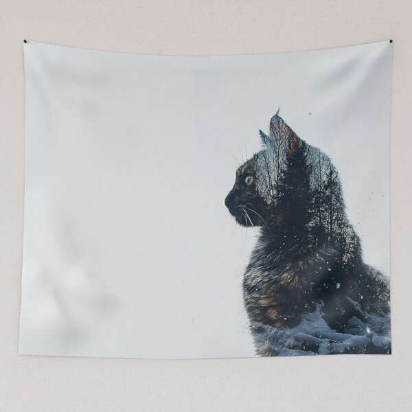 Item preview, Night Cat Double Exposure designed and sold by Ewa Miller.