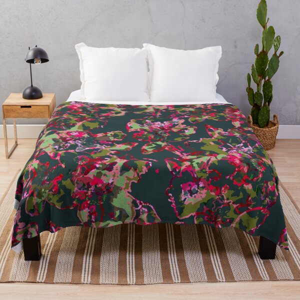 Item preview, Floral camouflage black pink green designed and sold by Alessandro Remo Mazzoni Remotextiles.