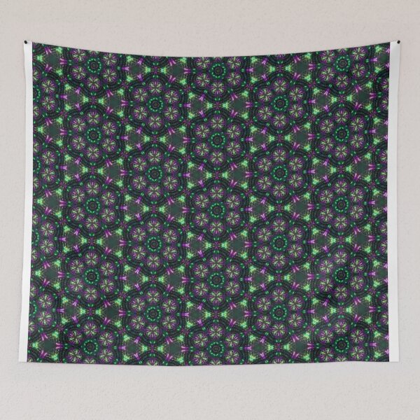 Item preview, green and purple light flowers designed and sold by ritusdesigns.